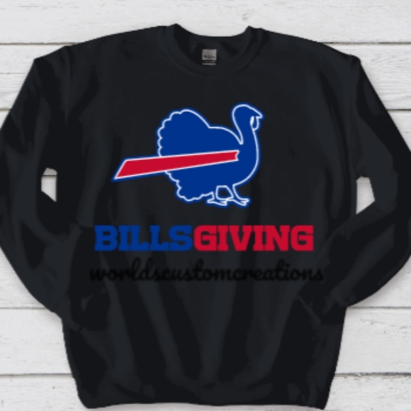 Sweaters - Bills Giving Thanksgiving football crewneck sweatshirt